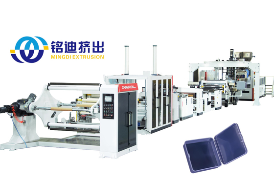 550kg/H Plastic PET Sheet Extrusion Line Multiple Feed SIEMENS Control System