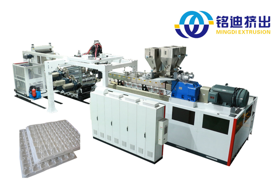 820mm Width SIEMENS PET Sheet Extrusion Line Single Screw High Production Efficiency