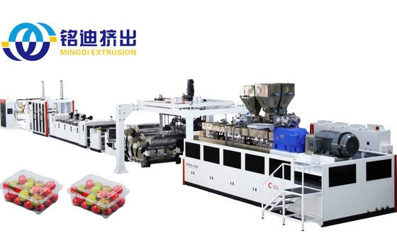 Twin Screw Automatic  PET Sheet Extrusion Line For PLA / PP / PS Film Sheet / Plate Board