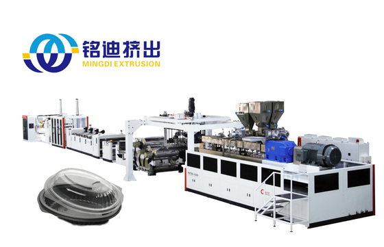 MINGDI Plastic PP PS Sheet Production Line / PLC Co Extrusion Line 1400kg/H