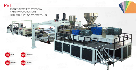 PP PS EVA Sheet Veneer Production Line Extrusion Machine 1200mm 1400mm