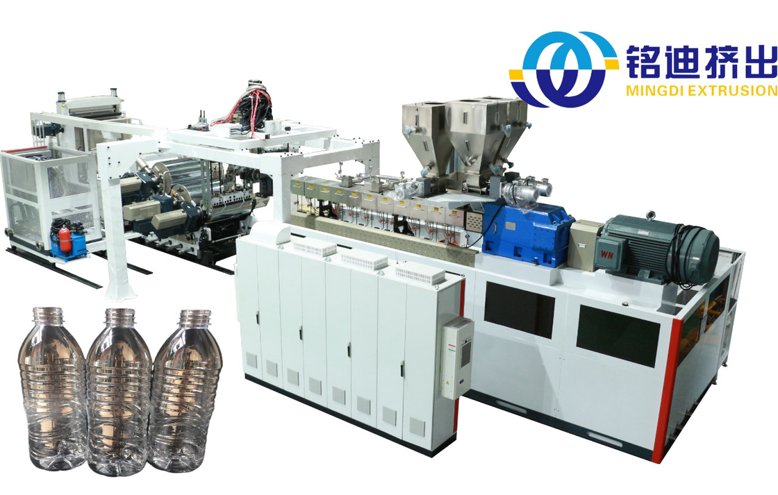 750kg/h PC PMMA PS MS Sheet Transparent Plastic Board Extrusion Line 1200-2100mm